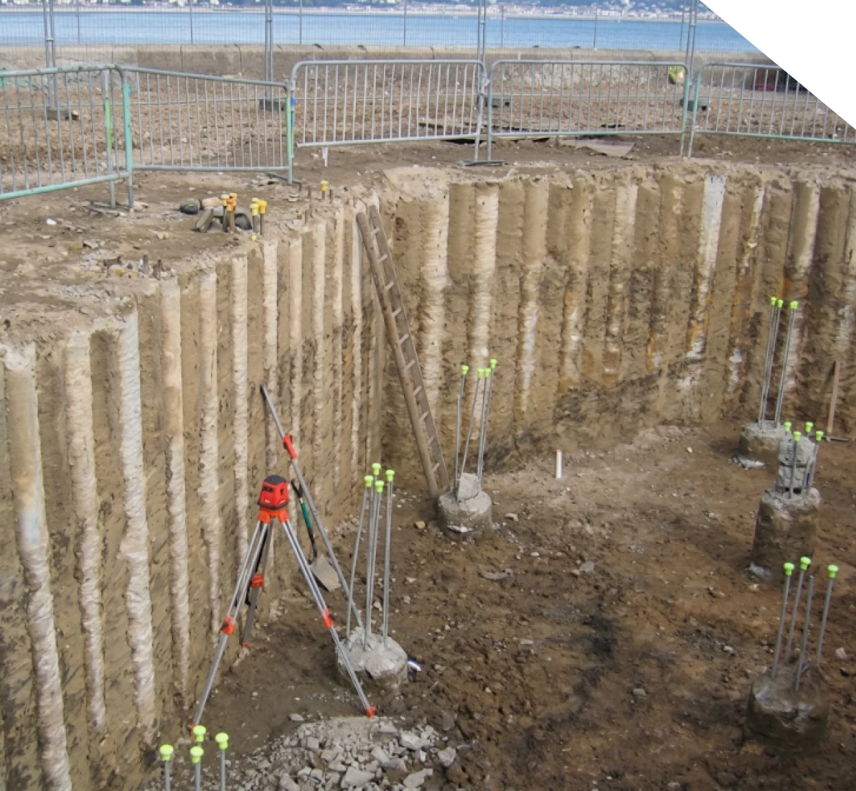 Drilled concrete piers with rebar for foundation stabilization in Fort Mill, SC